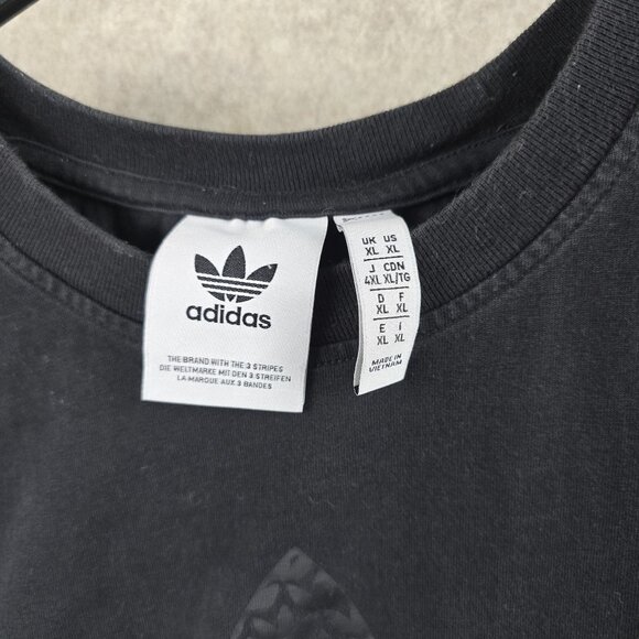 Adidas Mens Black Graphic T-Shirt Size XL Cotton Crew Neck Short Sleeve Casual W - Picture 3 of 5